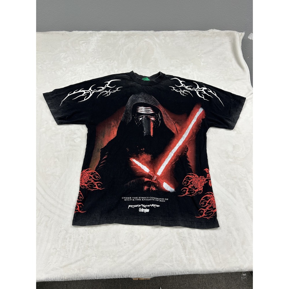 Civil Regime Star Wars T Shirt Mens Large Black Kylo Ren Tribal Rose Graphic